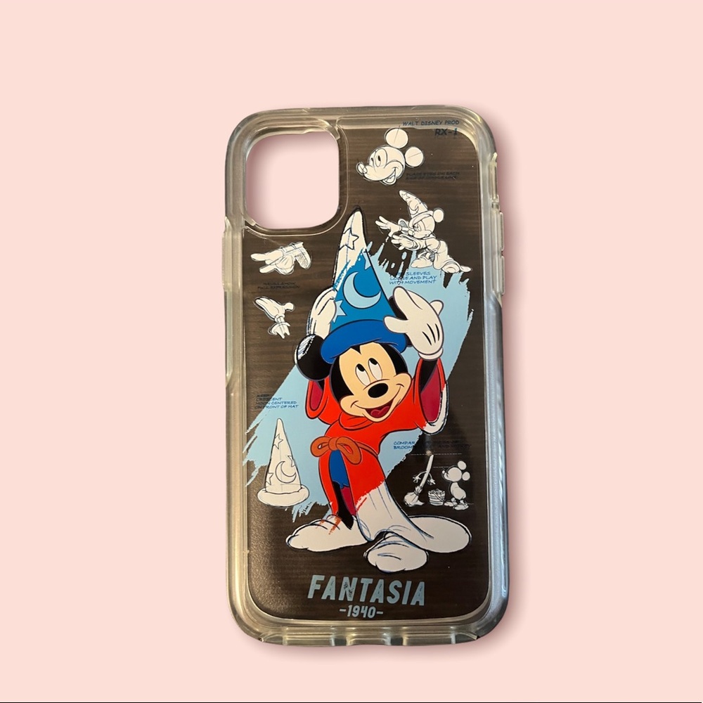 Disney Parks iPhone 11 Fantasia Sorcerer Mickey Otterbox Clear Phone Case!